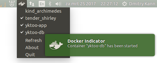 Docker Indicator 0.1.0 screenshot.